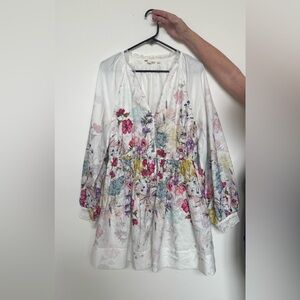 • Anthro Floral Long-Sleeve Dress •